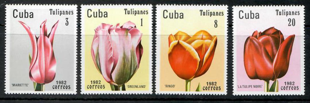 CUBA 1982 Tulips. Set of 6. - 24908 - UHM image 0
