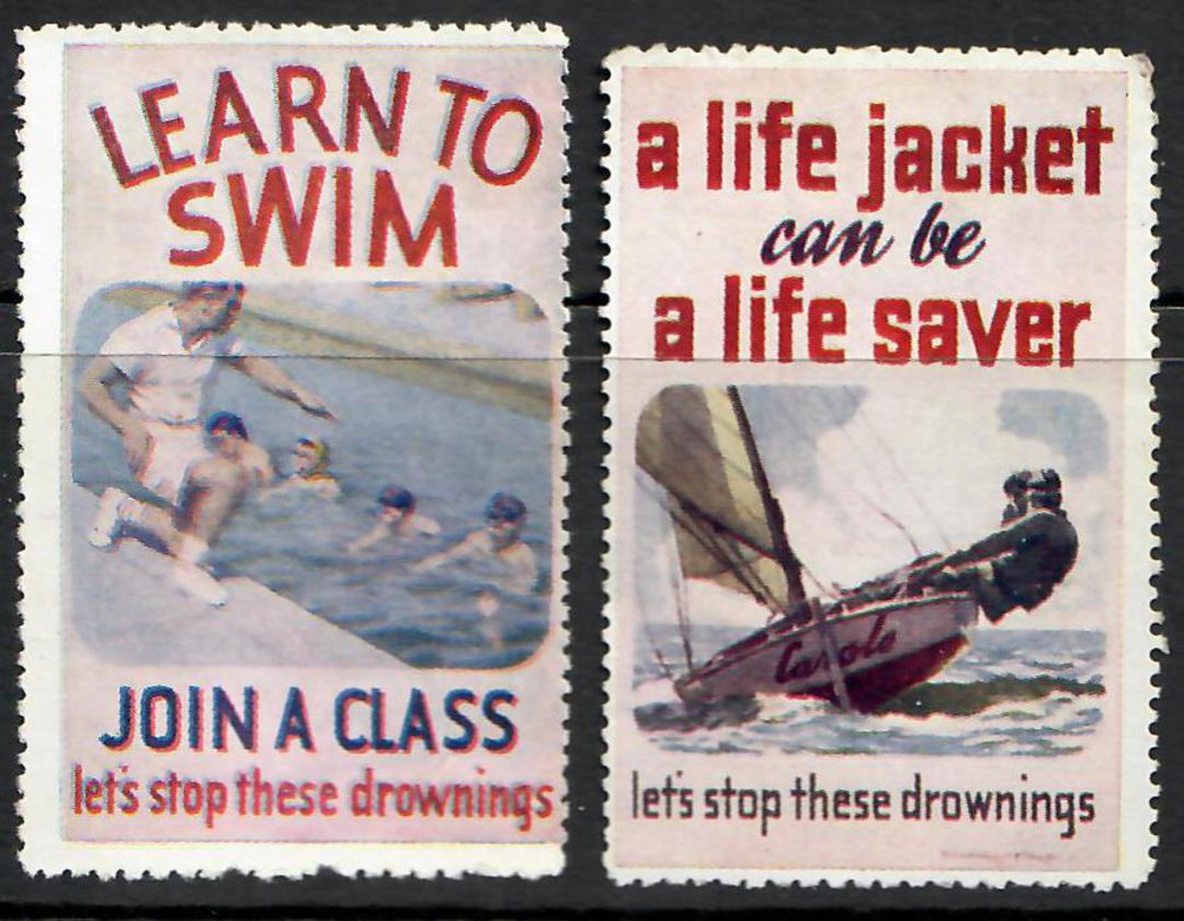 NEW ZEALAND 1955 Stop Drowning. Set of 10. - 25680 - Cinderellas image 2