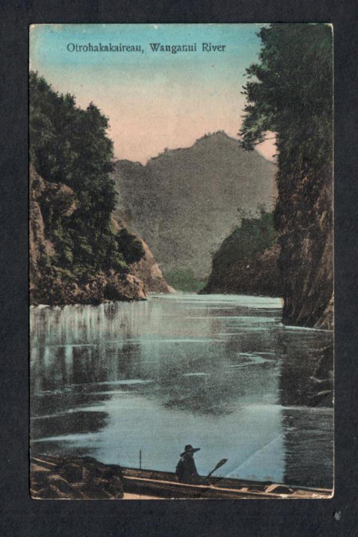 Coloured postcard of Otrohakakaireau Wanganui River. - 47114 - Postcard image 0