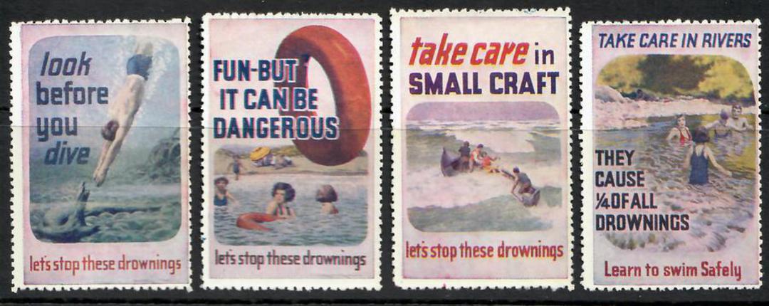 NEW ZEALAND 1955 Stop Drowning. Set of 10. - 25680 - Cinderellas image 1