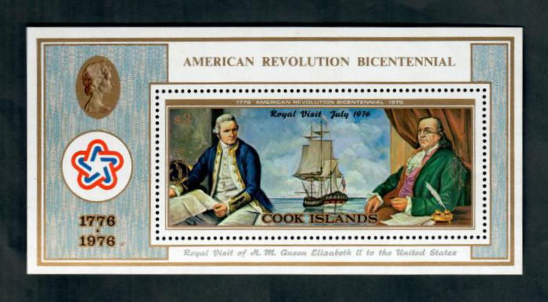 COOK ISLANDS 1976 Bicentenary of the American Revolution. Miniature sheet. - 52152 - UHM image 0