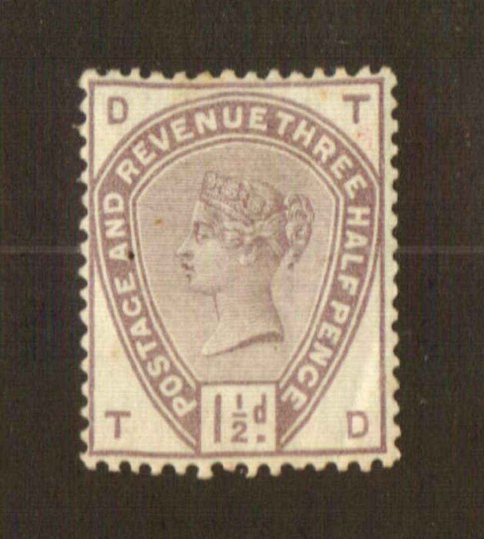 GREAT BRITAIN 1883 Victoria 1st Definitive 1½d Lilac. Light crease. Not visable from the front except under magnification. - 744 image 0