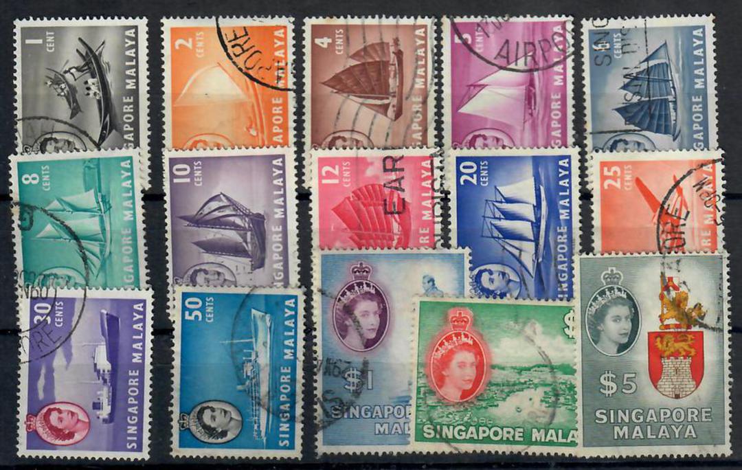 SINGAPORE 1962 Definitives. Set of 16. Fine set. - 21954 - FU image 0