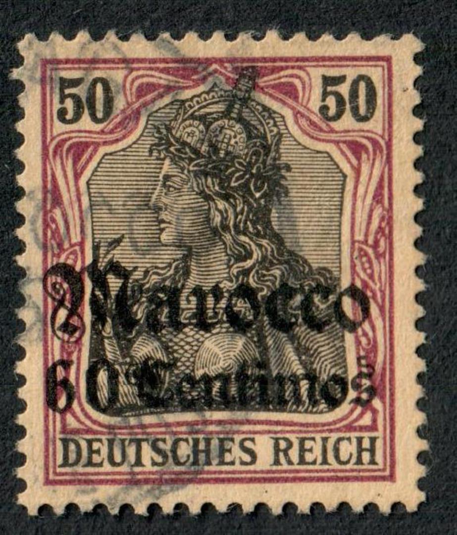 GERMAN Post Offices in MOROCCO 1905 Definitive 60c on 50pf Black and Purple on Buff. - 76917 - FU image 0