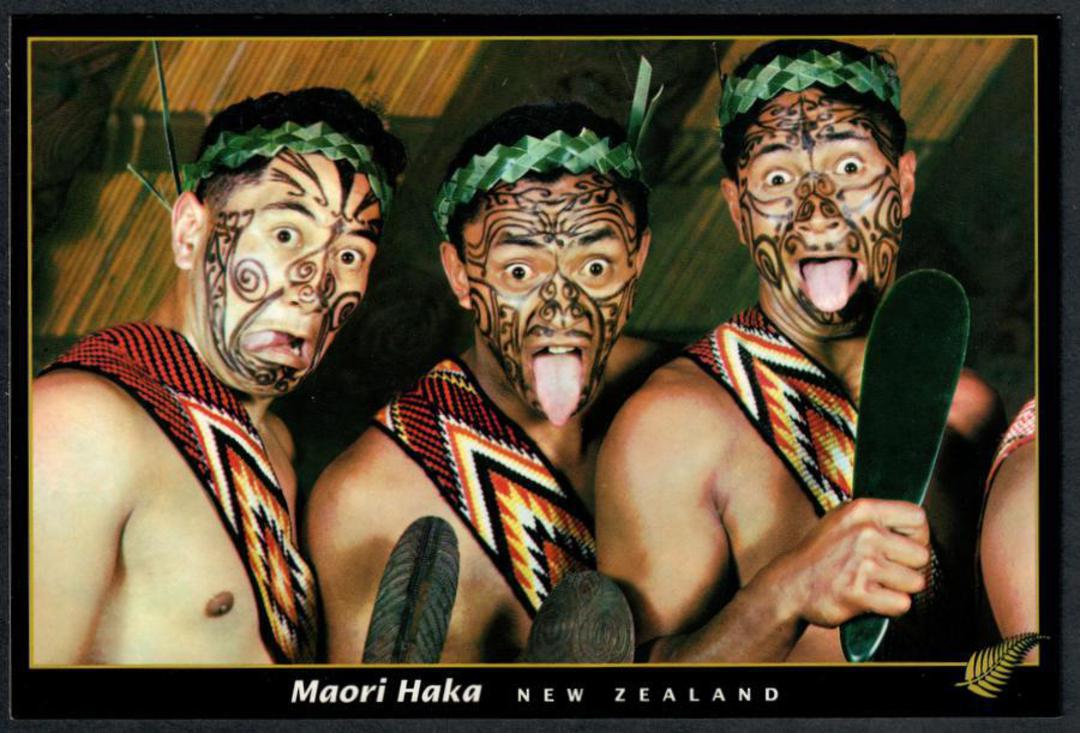 Modern Coloured postcard by PPL of Hastings of Maori Haka. - 449640 - Postcard image 0