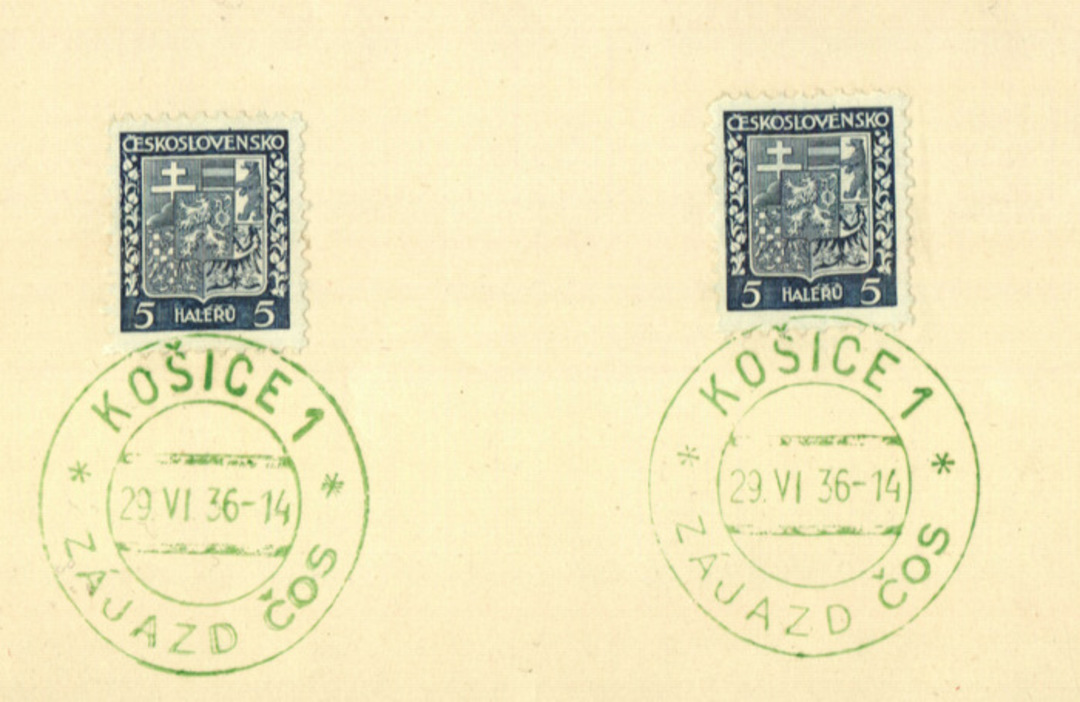 CZECHOSLOVAKIA 1929 Definitive with Special Postmark dated 29/6/1936. - 35580 - PostalHist image 0