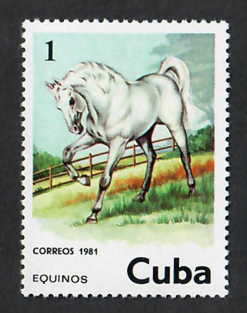 CUBA 1981 Horses. Set of 6. - 24914 - UHM image 1