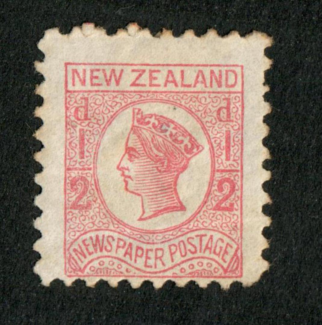 NEW ZEALAND 1873 Newspaper ½d Pale Dull Rose. Watermark NZ. Perf 10. - 79390 - Mint image 0
