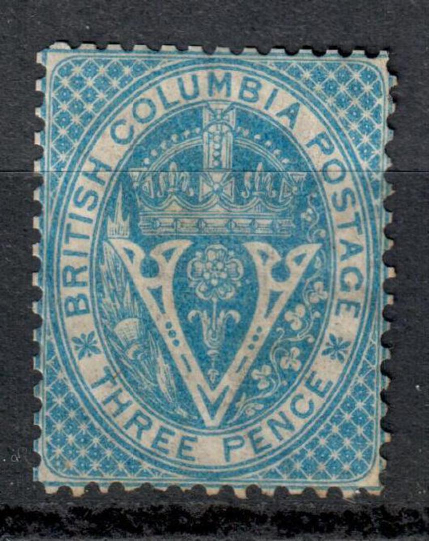 BRITISH COLUMBIA 1869 Definitive 3d Pale Blue. - 5428 - MNG image 0