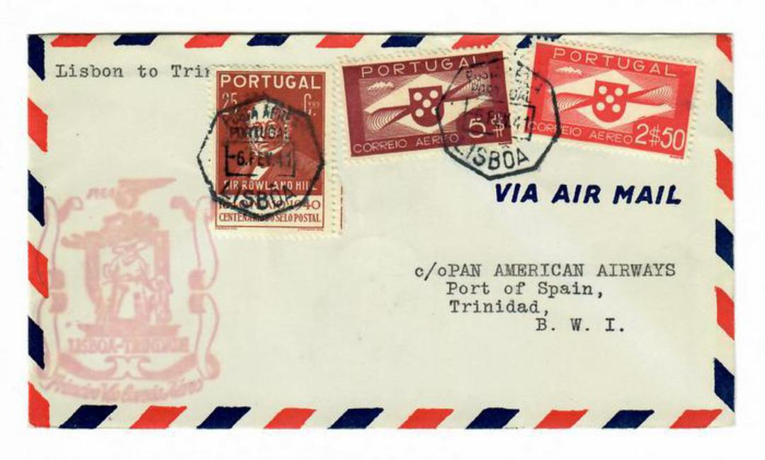PORTUGAL 1968 Pan American Airways First Flight Cover from Lisbon to Trinidad. - 30182 - PostalHist image 0