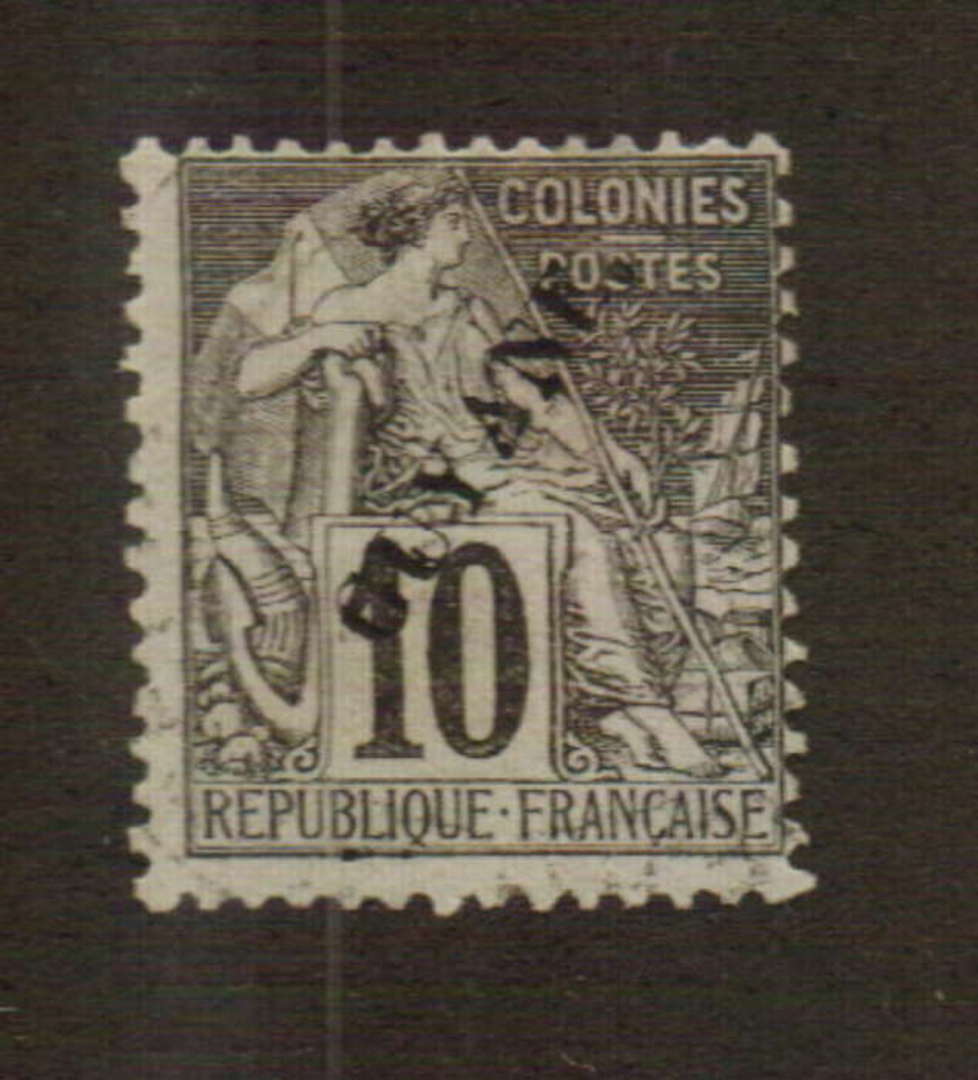 FRENCH GUIANA 1892 Surcharge on Commerce type 10c Black on lilac. - 74539 - MNG image 0