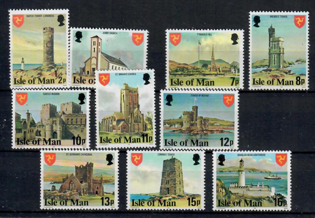 ISLE OF MAN 1978 Definitives. 10 values of the "a" set, perf 14½. Includes the 16p which catalogues at £26. - 23276 - UHM image 0