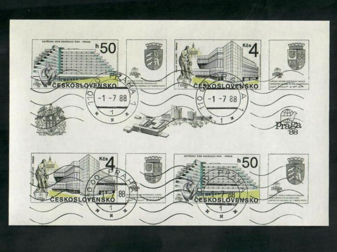 CZECHOSLOVAKIA 1988 Praga '88 International Stamp Exhibition. Miniature sheet. - 51124 - FU image 0