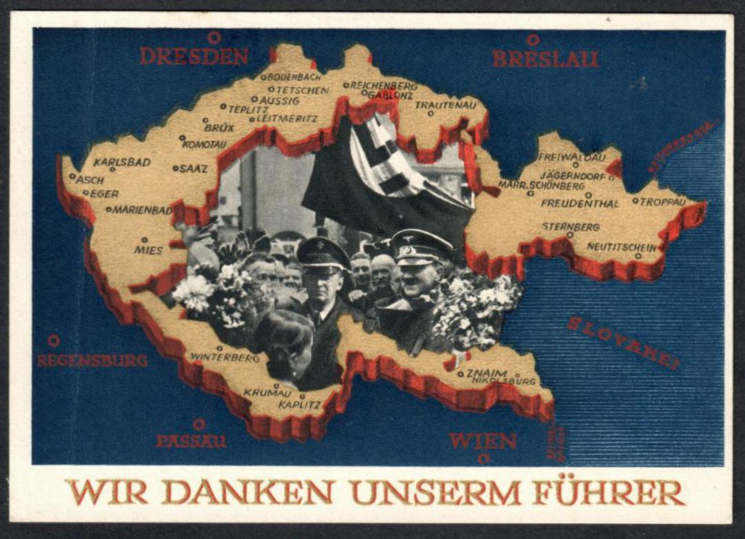 GERMANY 1939 Postcard of Map. - 33611 - PostalHist image 0