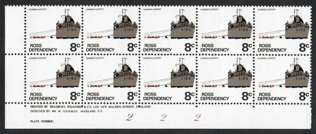ROSS DEPENDENCY 1979 Later issue on Thinner White Paper with PVA Dull Matt Gum. Set of 6 in Plate Blocks. All the 222 Plates and image 4