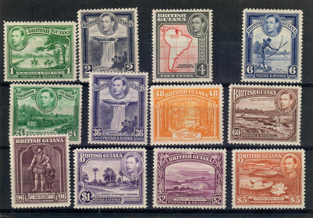 BRITISH GUIANA 1938 Geo 6th Definitives. Set of 12. - 20880 - LHM image 0