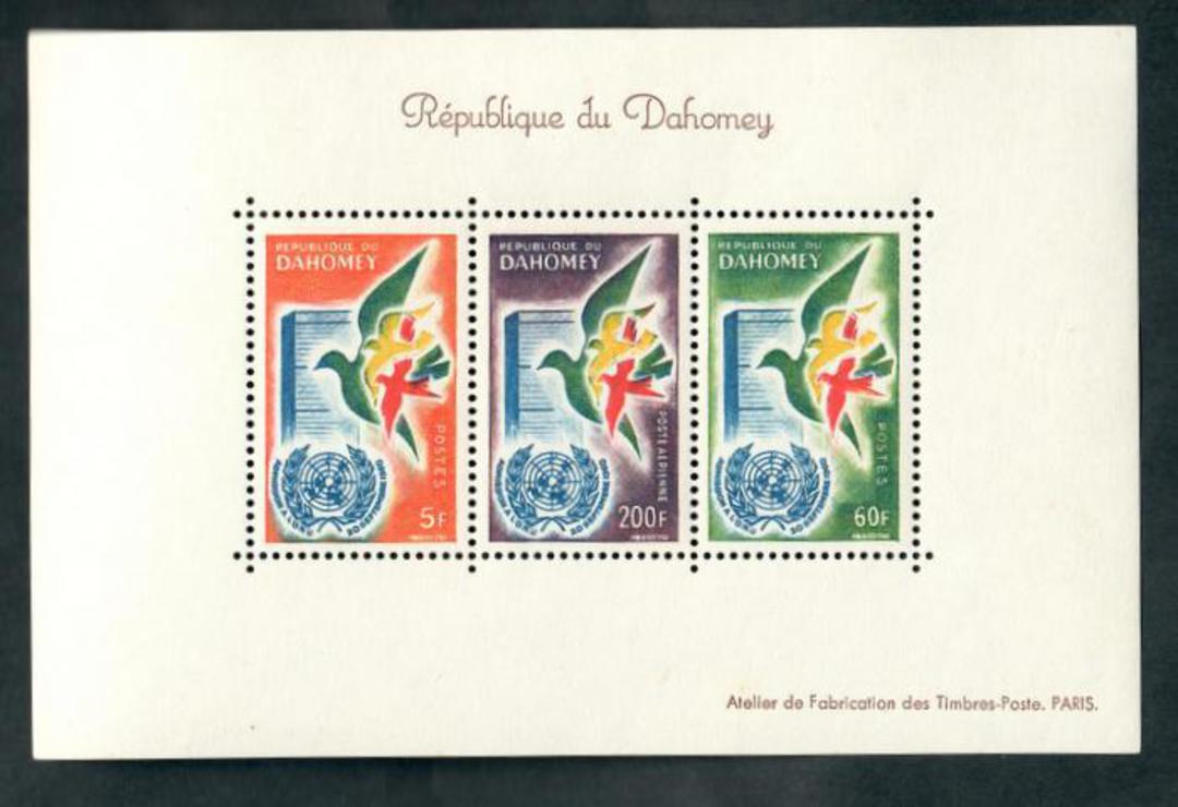 DAHOMEY 1961 First Anniversary of the Admission to the United Nations. Miniature sheet. - 50572 - UHM image 0