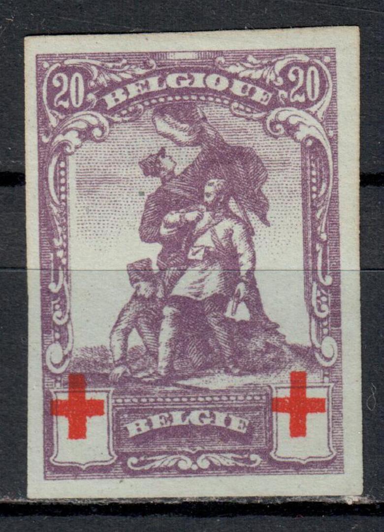 BELGIUM 1914 Red Cross Fund 20c + 20c Red and Violet. Imperf. - 72586 - image 0