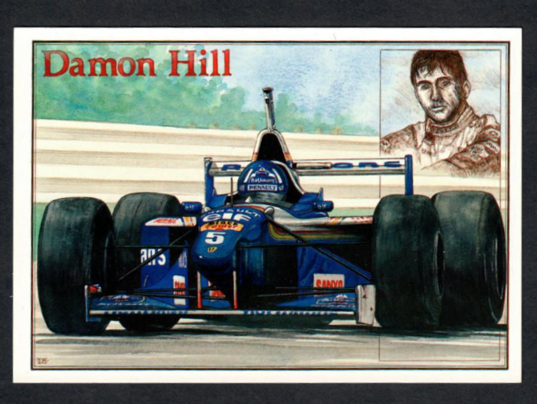 Modern Coloured Postcard of Damon Hill. - 444699 - Postcard image 0