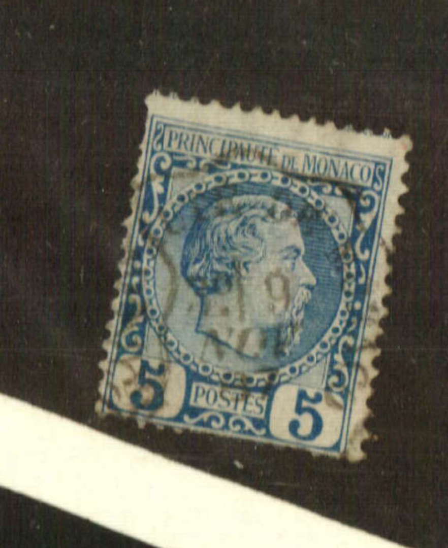 MONACO 1885 Definitive 5c Blue. Some dull perfs. - 78903 image 0