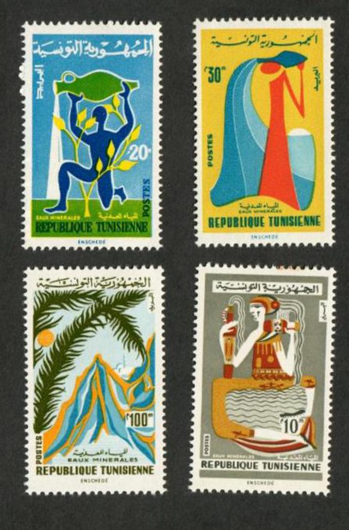 TUNISIA 1965 Mineral Waters. Set of 4. - 90893 - UHM image 0