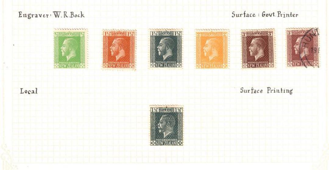 NEW ZEALAND 1915 Page of Geo 5th. All low value Definitives except the admirals. - 100964 - Mixed image 1