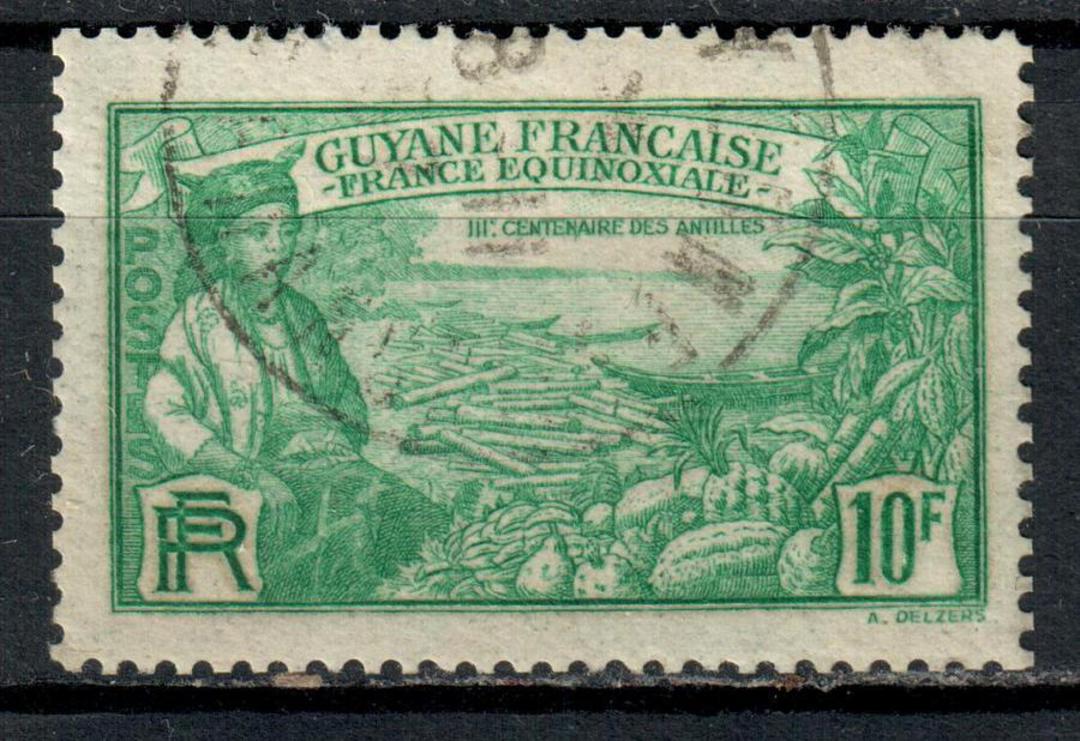 FRENCH GUIANA 1935 Tercentenary of the West Indies 10fr Emerald Green. - 39579 - FU image 0