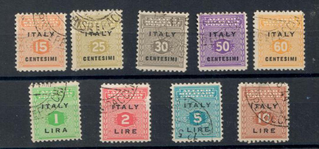 ITALY ALLIED MILITARY GOVERNMENT 1943 Definitives for use in Siciy. Set of 9. - 20357 - VFU image 0