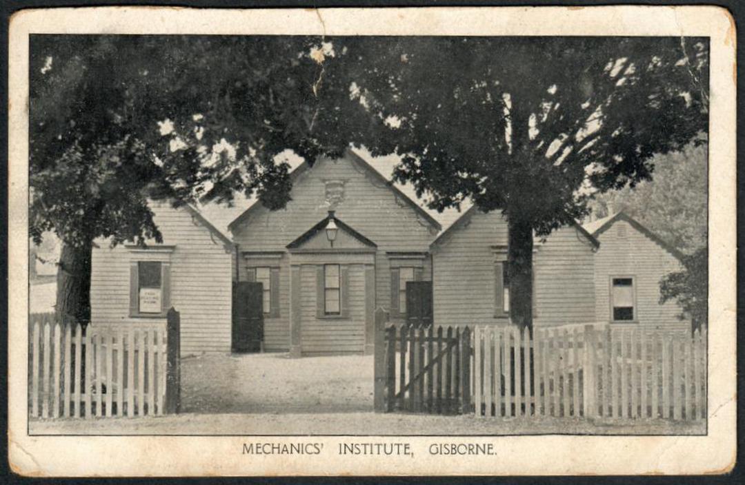 GISBORNE Mechanics Institute. Postcard. - 48187 - Postcard image 0