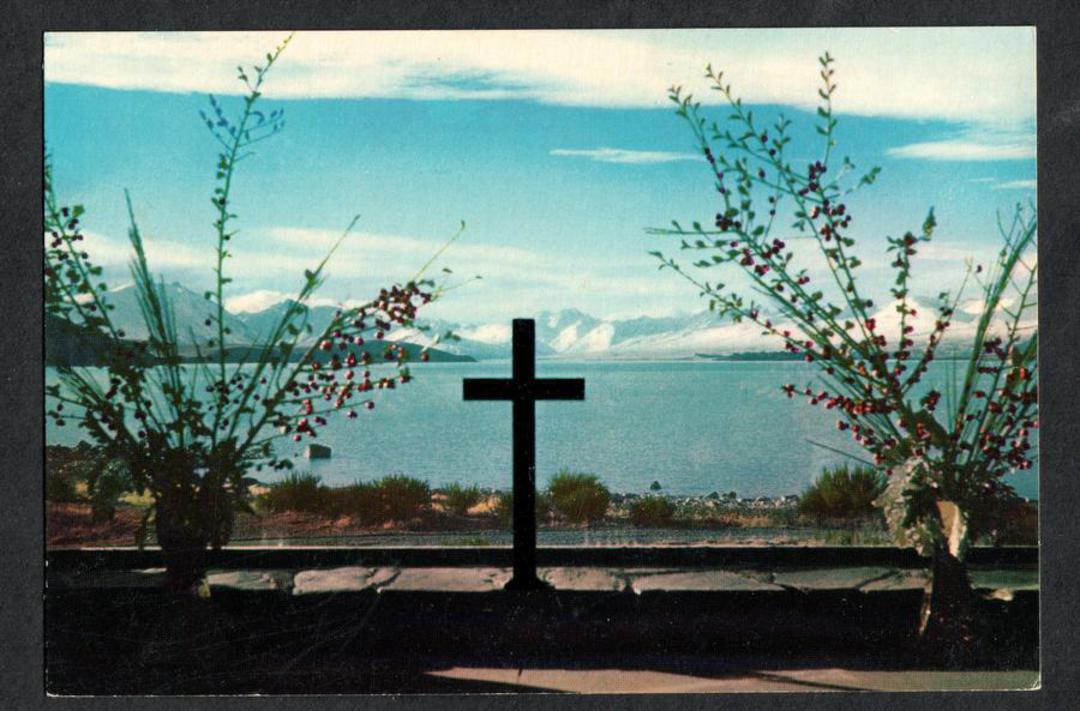 Modern Coloured Postcard by G B Scott of Lake Tekapo from the Church of the Good Shepherd. - 444354 - Postcard image 0