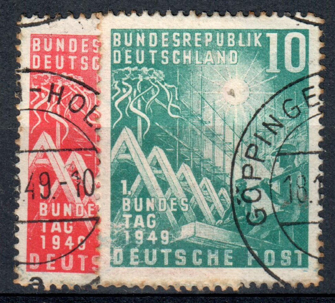 WEST GERMANY 1949 Opening of the West German Parliament. Set of 2. - 76099 - Used image 0