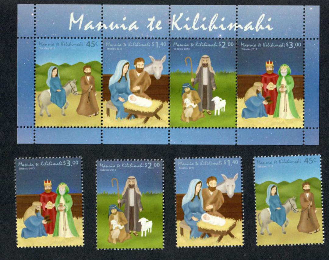 TOKELAU ISLANDS 2013 Manuia te Kilibinabi. Set of 4 and miniature sheet. - 53255 - UHM image 0