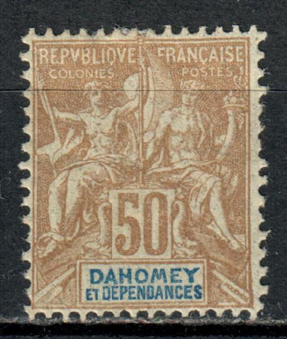DAHOMEY 1899 Definitive 50c Brown and Blue on azure. - 73743 - LHM image 0
