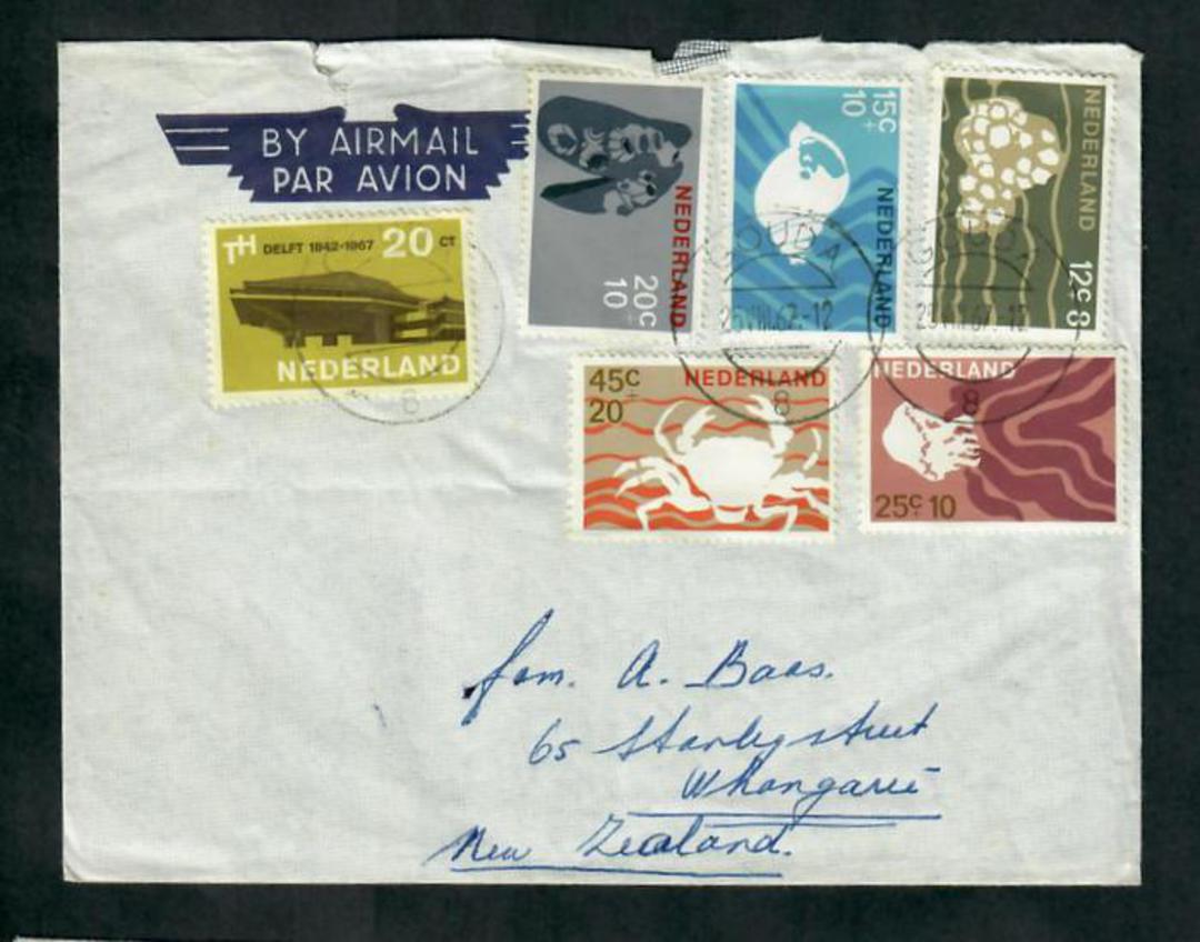 NETHERLANDS 1967 Cover to New Zealand  with the 1967 Cultural Health and Social Relief Fund set complete. - 31285 - PostalHist image 0