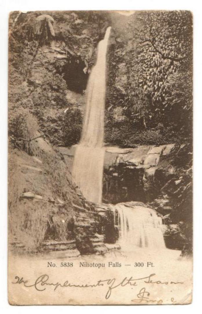 Early Undivided Postcard of Nihotopu Falls Auckland. Minor fault. - 45626 - Postcard image 0