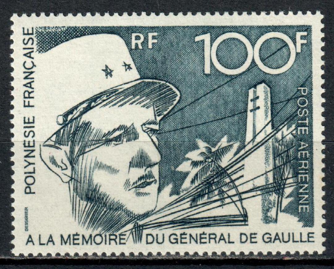 FRENCH POLYNESIA 1972 Completion of the De Gaulle Monument. - 75381 - UHM image 0