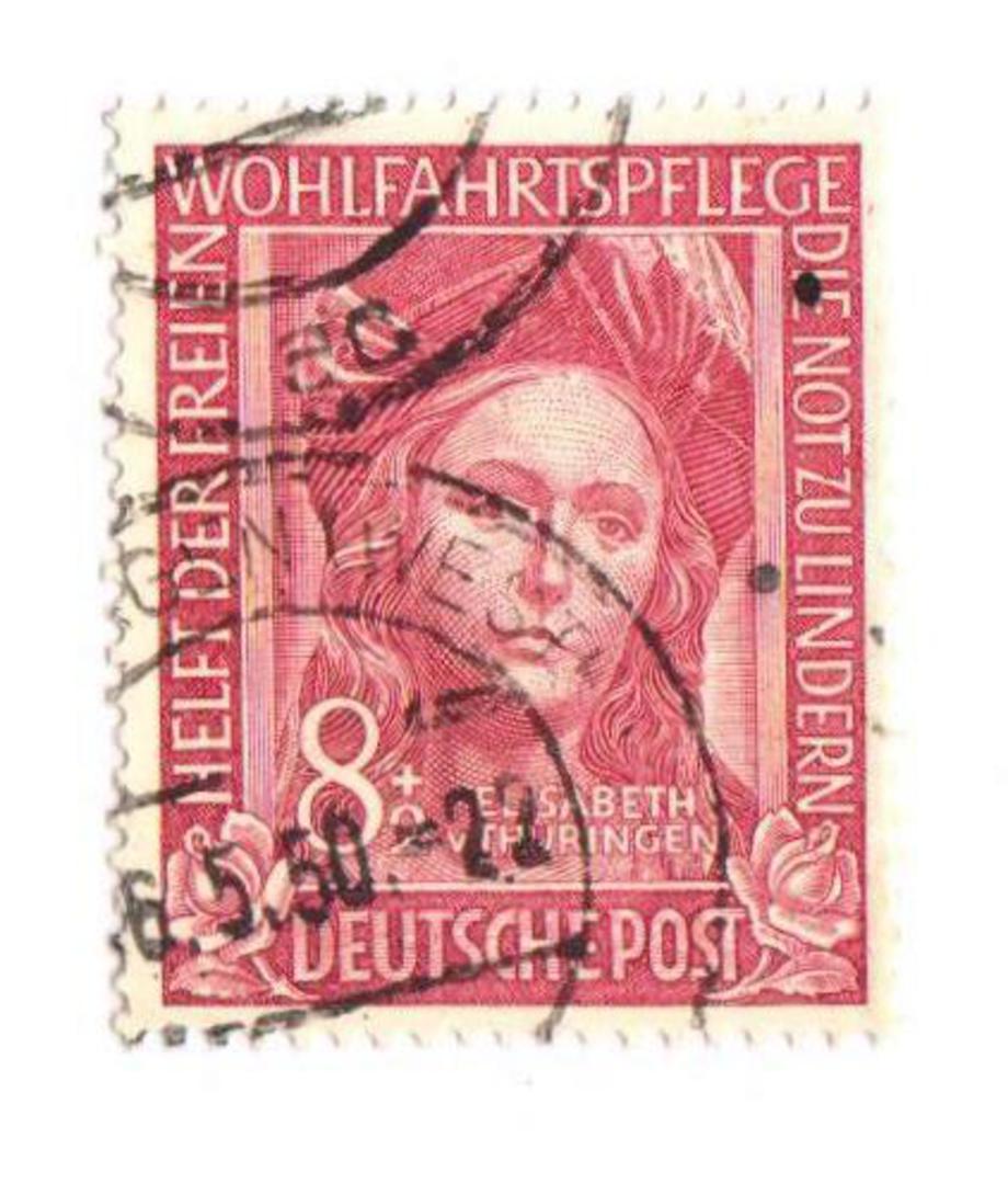 WEST GERMANY 1949 Refugees Relief Fund 8pf Purple. - 75467 - Used image 0