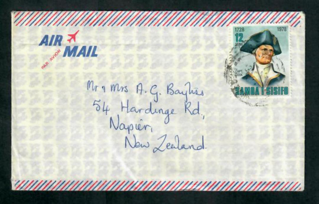 SAMOA 1978 Tidy airmail cover to New Zealand bearing 12c commemorative. - 31607 - PostalHist image 0