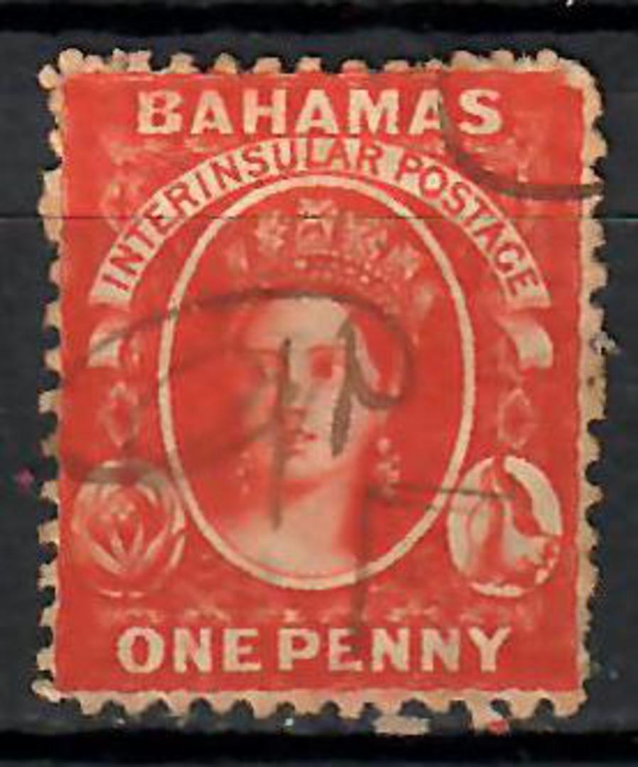 BAHAMAS 1863 Victoria 1d Watermark Crown CC. Perf 12.1/2. (cheapest). - 70881 - Used image 0