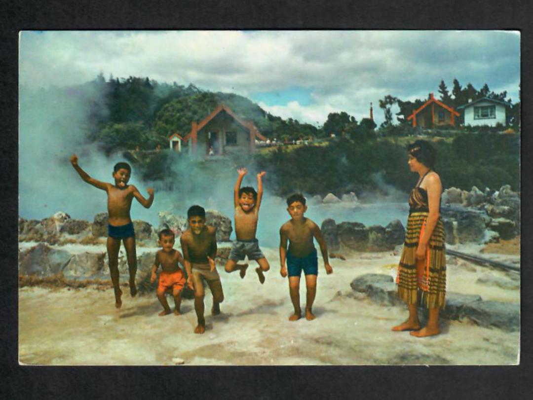 Modern Coloured Postcard by Gladys Goodall of Maori Children Whakarewarewa.. - 444134 - Postcard image 0