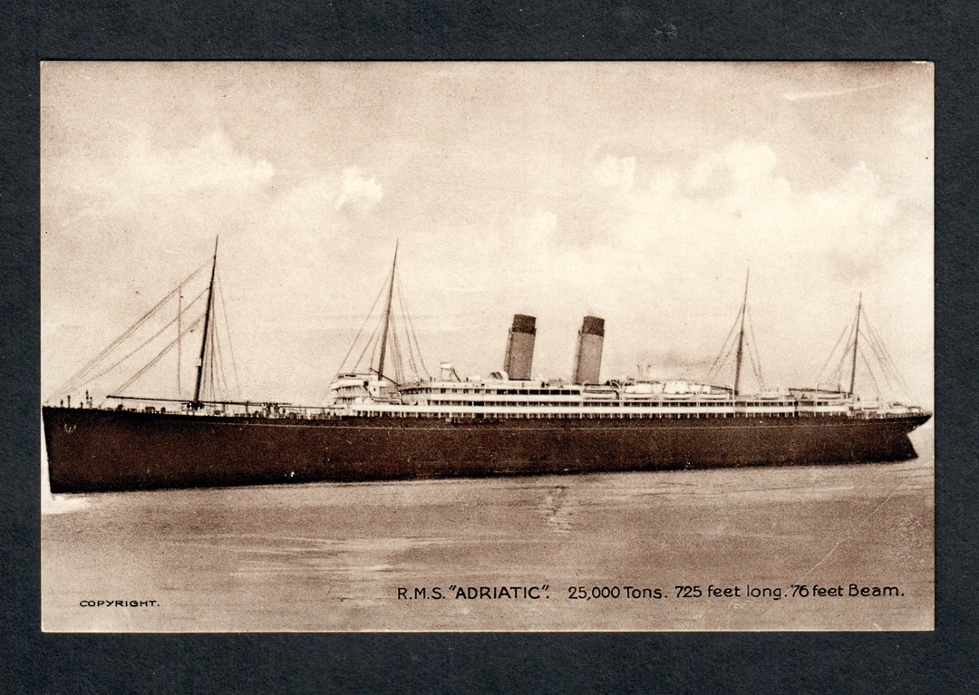 Real Photograph of RMS Adriatic. - 40444 - Postcard image 0