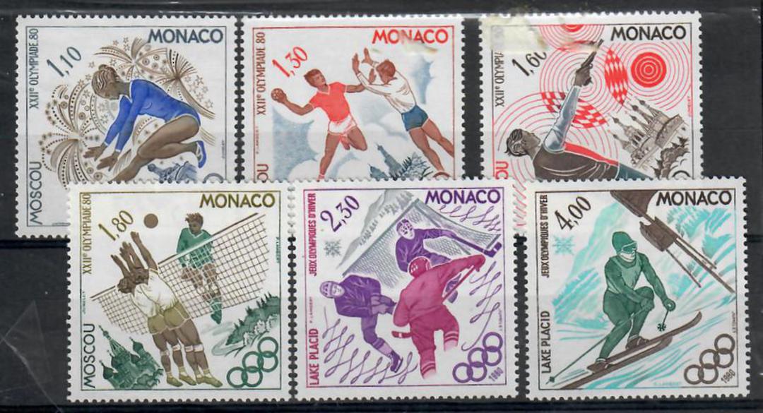 MONACO 1980 Olympics. Set of 6. - 22309 image 0