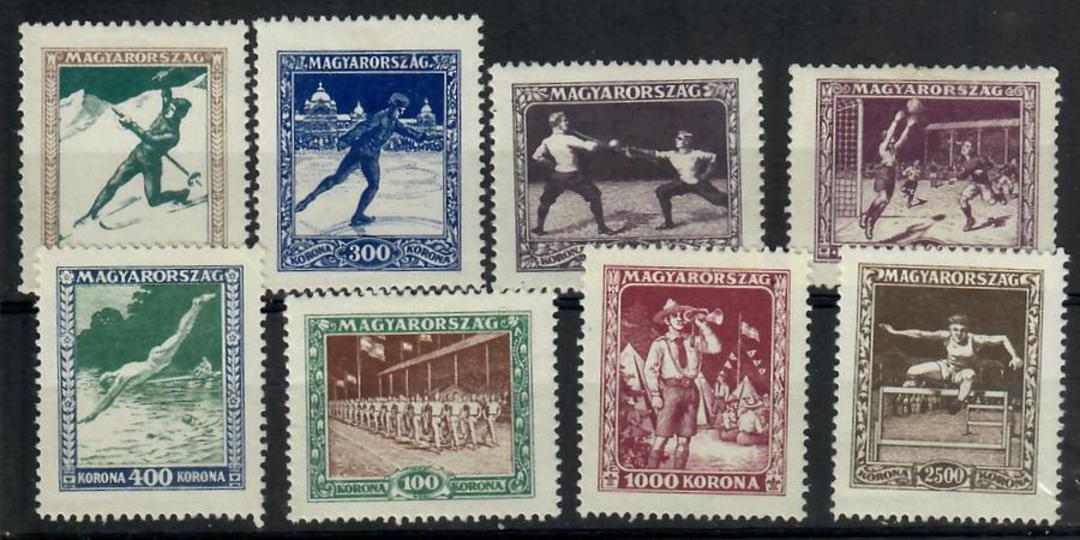 HUNGARY 1925 Sports Association Fund. Set of 8. - 23789 - Mint image 0