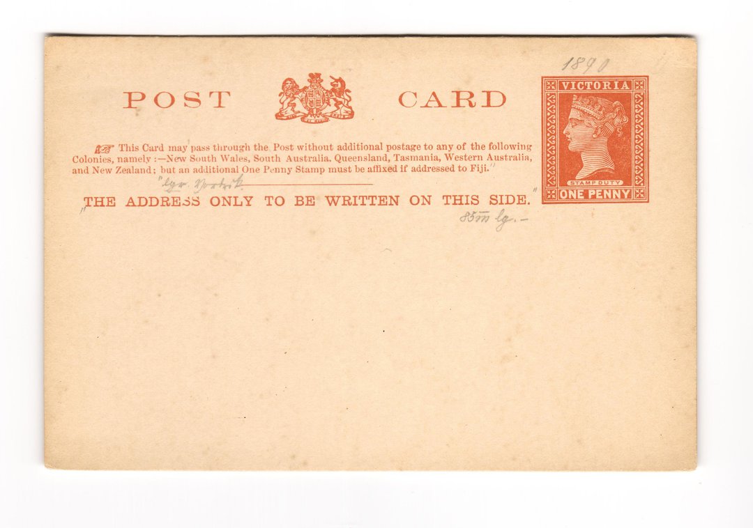 VICTORIA Queen Victoria Postcard. 1d Brown. - 30910 - PostalStaty image 0
