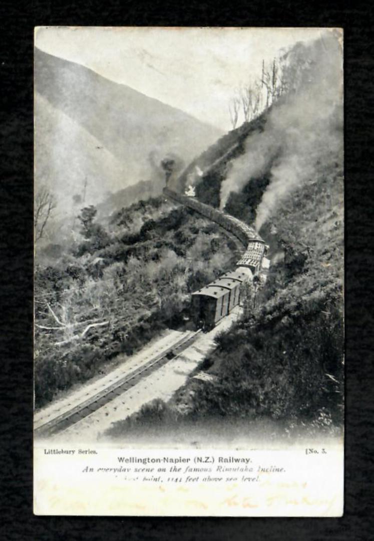 Postcard of Wellington. to Napier Railway on the incline. Interesting postmark Wellington. 1905. - 49906 - Postcard image 0