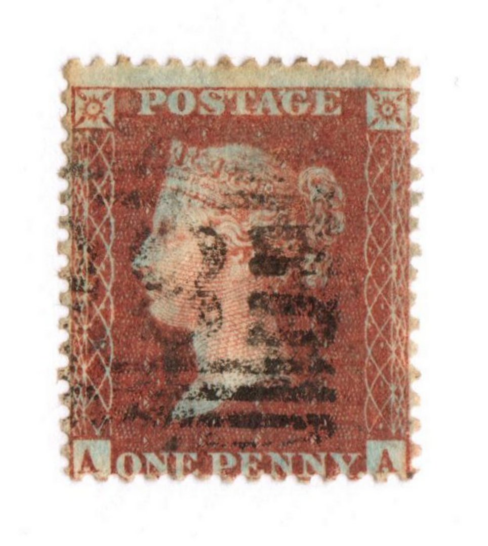 GREAT BRITAIN 1854 1d Red-Brown. Papaer very blued. Perf 14. - 70028 - FU image 0