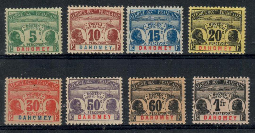 DAHOMEY 1906 Postage Due. Set of 8. A gum thin on the 60c but still a nice clean set. - 21499 - Mint image 0