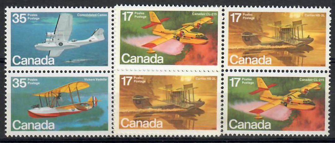 CANADA 1979 Canadian Aircraft. First series. Set of 4 in two blocks. (Double set). - 21912 - UHM image 0