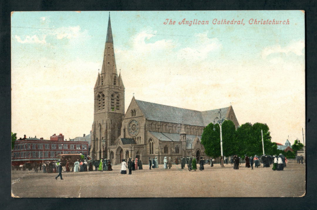 Coloured Postcard of The Anglican Cathedral Christchurch. - 248352 - Postcard image 0
