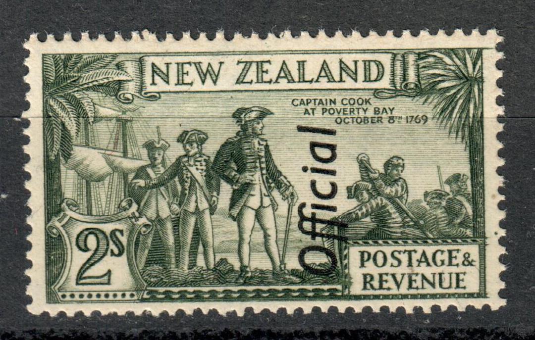 NEW ZEALAND 1935 Pictorial Official 2/- Deep Green. - 72507 - UHM image 0